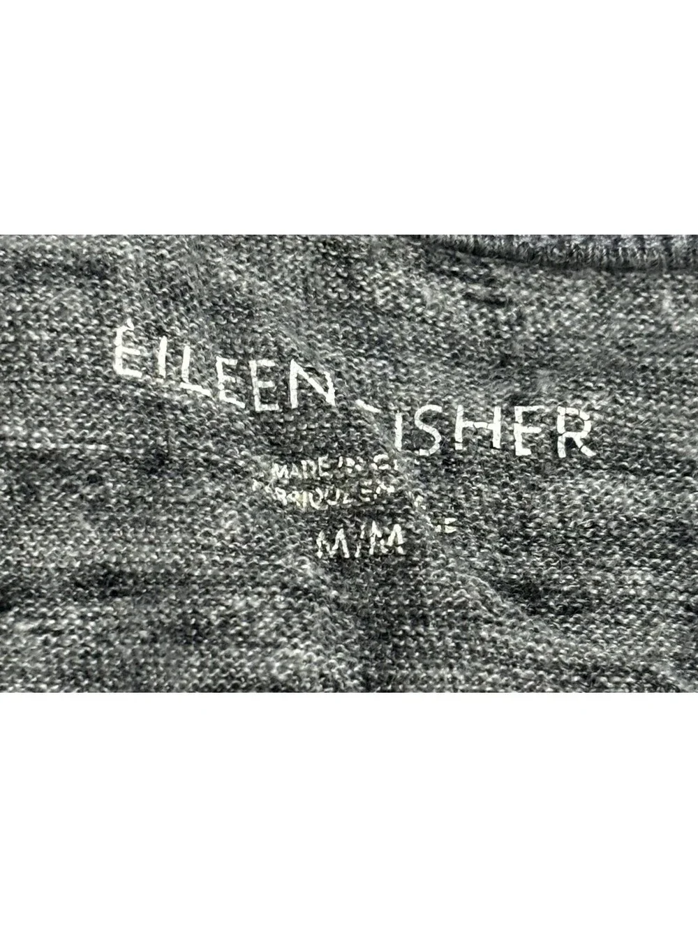 Eileen Fisher Tank Top Womens Medium Organic Cotton Linen Gray